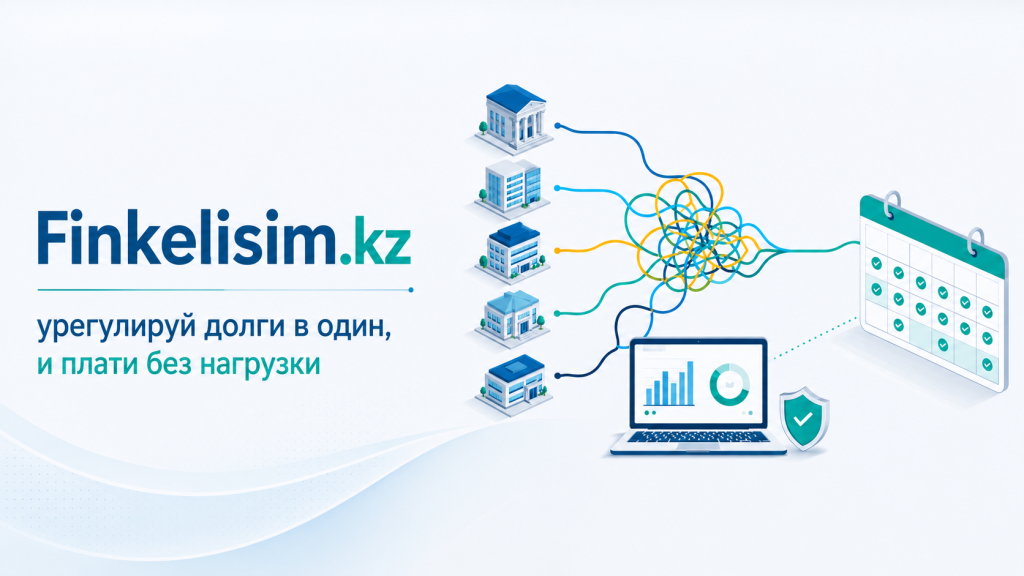 Finkelisim.kz: просроченные долги перед несколькими банками и МФО объединяются в один согласованный график платежей